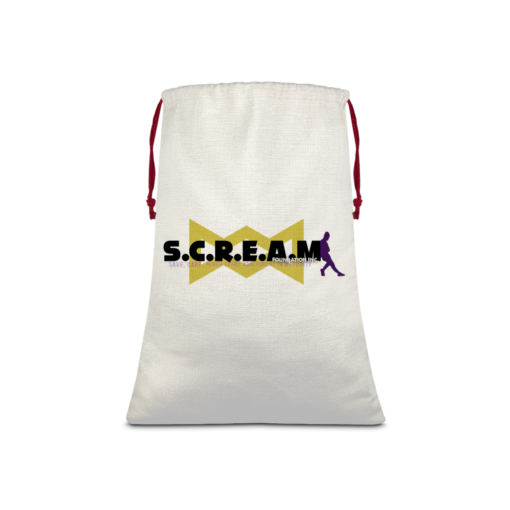 S.C.R.E.A.M. Sublimation Linen Drawstring Sack